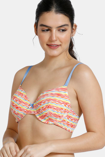 Buy Zivame Whimsical Padded Wired 3/4th Coverage T-Shirt Bra